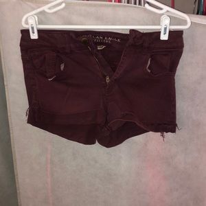 Maroon Stretch Shorts